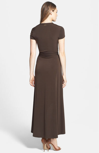 Michael kors high low faux wrap dress top