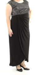Connected Apparel vestido stretc con top metálico. Talla 22W