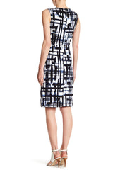 Eliza J Vestido Estampado blanco y negro. Talla 8