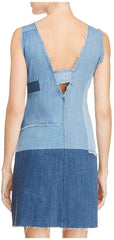 PAIGE Vestido de diselador. Mezclilla stretch terminado crudo. Talla S