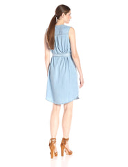 FOXCROFT vestido camisero de mezclilla clara. Talla 18