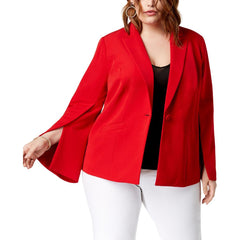 INC International Concepts saco blazer rojo con manga abierta. TALLA 1X