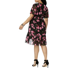 INC International Concepts vestido cruzado con estampado floral. Talla XL