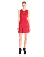 JAX Vestido rojo corte A. Talla 16