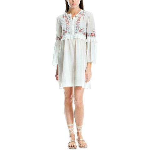 MAX STUDIO Vestido con bordado flora. Talla S
