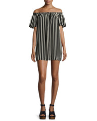 FCUK French Connection mini vestido estampado a rayas. Talla S