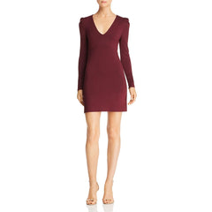 OLIVACEOUS Vestido stretch con escote en V. Talla S