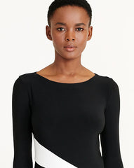 RALPH LAUREN vestido jersey en dos tonos. Talla 4