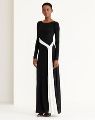 RALPH LAUREN vestido jersey en dos tonos. Talla 4