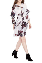 RACHEL ROY Vestido de chiffon estampado floral. TALLA 6