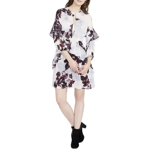 RACHEL ROY Vestido de chiffon estampado floral. TALLA 6