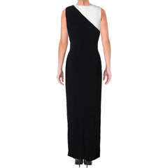 RALPH LAUREN vestido sin mangas negro-ivory. Talla 6