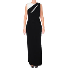 RALPH LAUREN vestido sin mangas negro-ivory. Talla 6