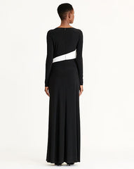 RALPH LAUREN vestido jersey en dos tonos. Talla 4