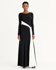 RALPH LAUREN vestido jersey en dos tonos. Talla 4