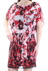 S.L. Fashions Vestido chiffon estampado. Talla 8