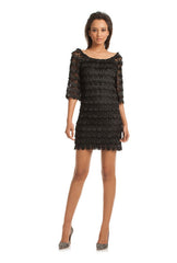 TRINA TURK vestido negro de diseñador. Talla 2