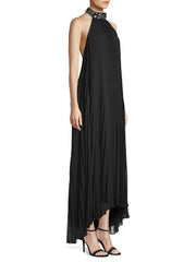 LAUNDRY By Shelli Segal Vestido de gala con collar de piedras. Talla 8