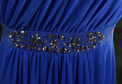Adrianna Papell Vestido de noche de tulle azul royal. Talla 12