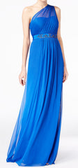Adrianna Papell Vestido de noche de tulle azul royal. Talla 12